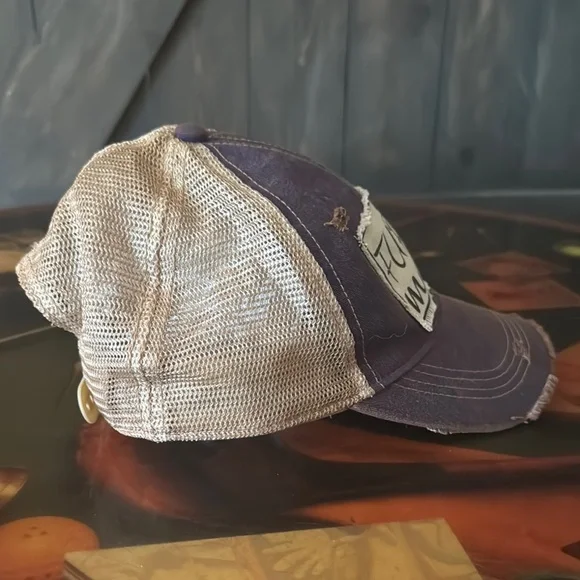 Purple and White Trucker Hat - Picture 3 of 6